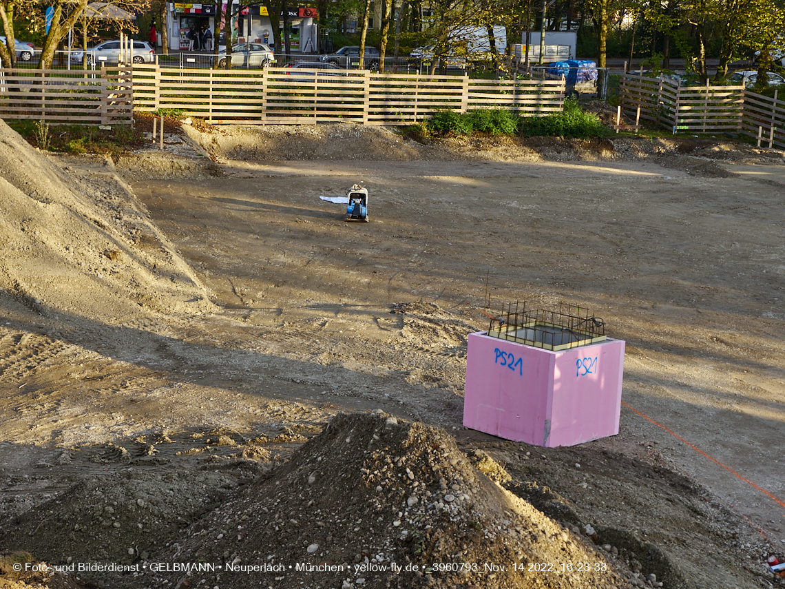 14.11.2022 - Baustelle an der Quiddestraße Haus für Kinder in Neuperlach